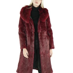 187. NWT WOMENS SHERRILL & BROS. JEANETTE M GENUINE RABBIT FUR COAT